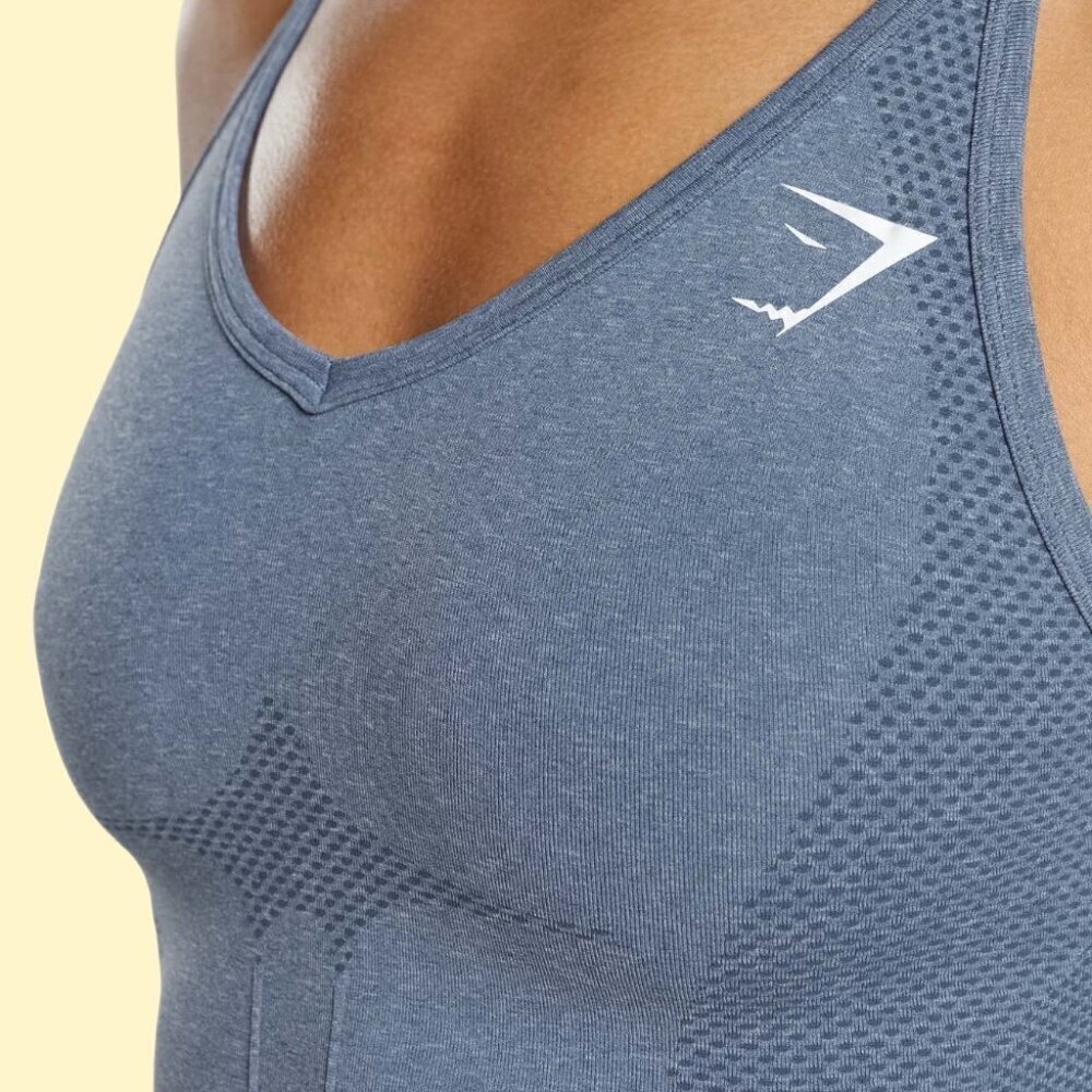 Gymshark vital seamless aqua racerback lightweight yoga athletic stretch tank XS